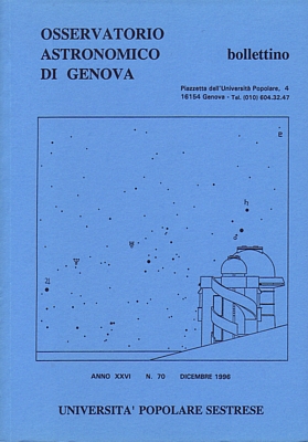 Copertina di «Astronomia in Liguria»